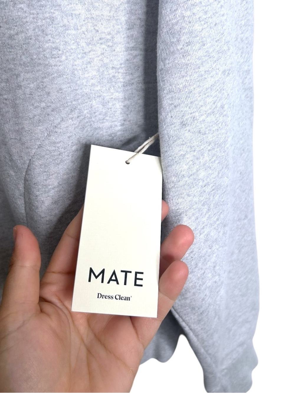 Mate the Label Organic Cotton Fleece Half Zip Sweatshirt Heather Grey Medium - Picture 7 of 11